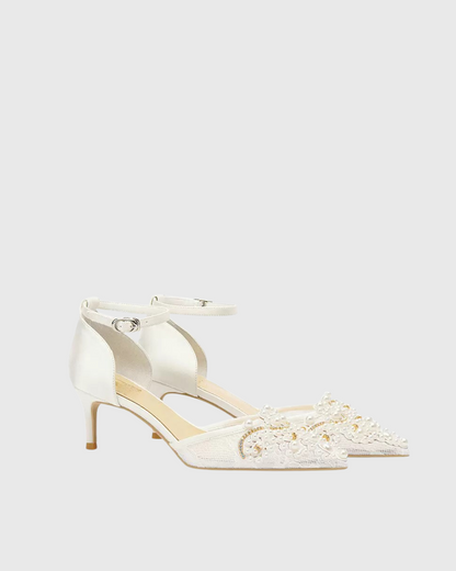 Sadb Pearl Strap Pumps In White