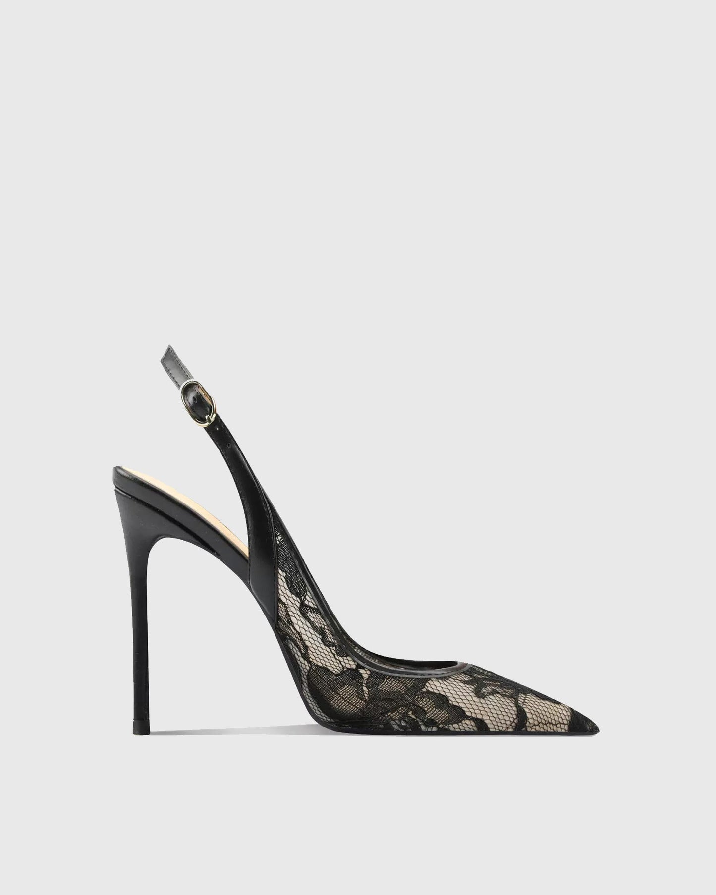 Saidi Lace Slingback Pumps In Black