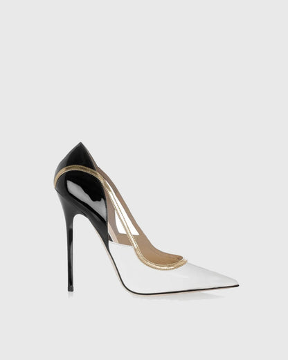 Samar Cutout Monochrome Pumps In Multi