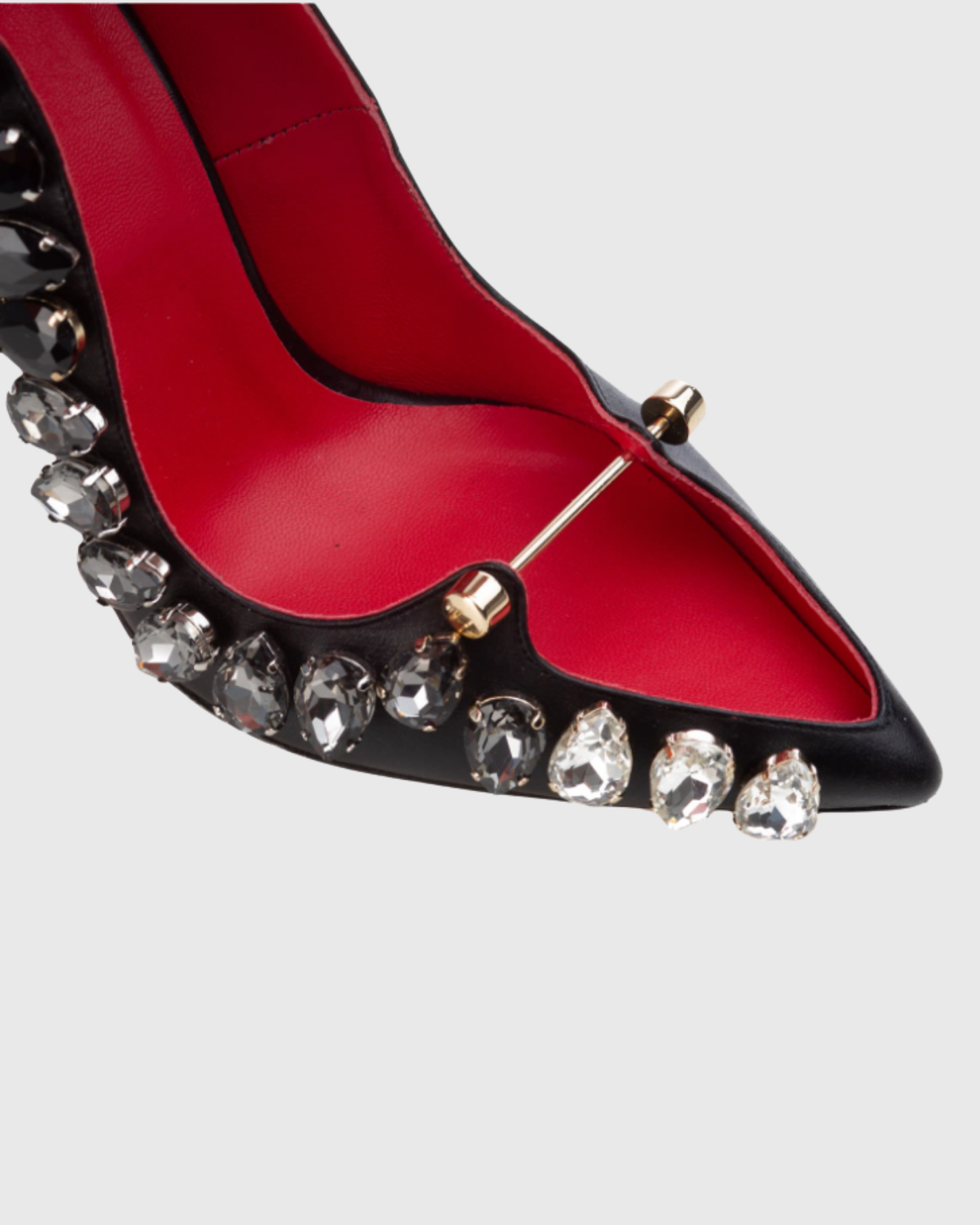 Sang Diamond Cutout Nail Cross Nail Cross Strap Heels