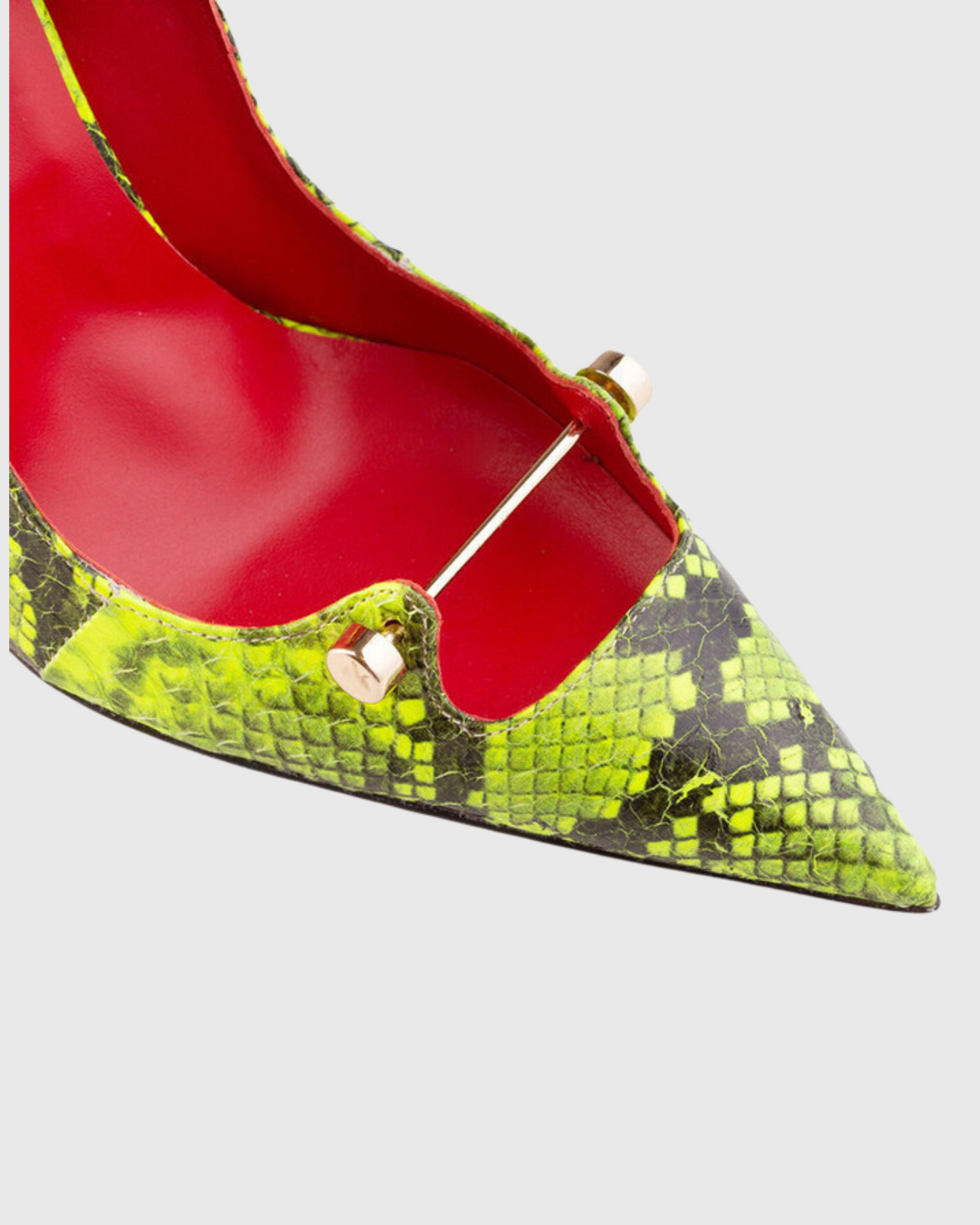 Sang Snake Print Metal Cutout Pumps