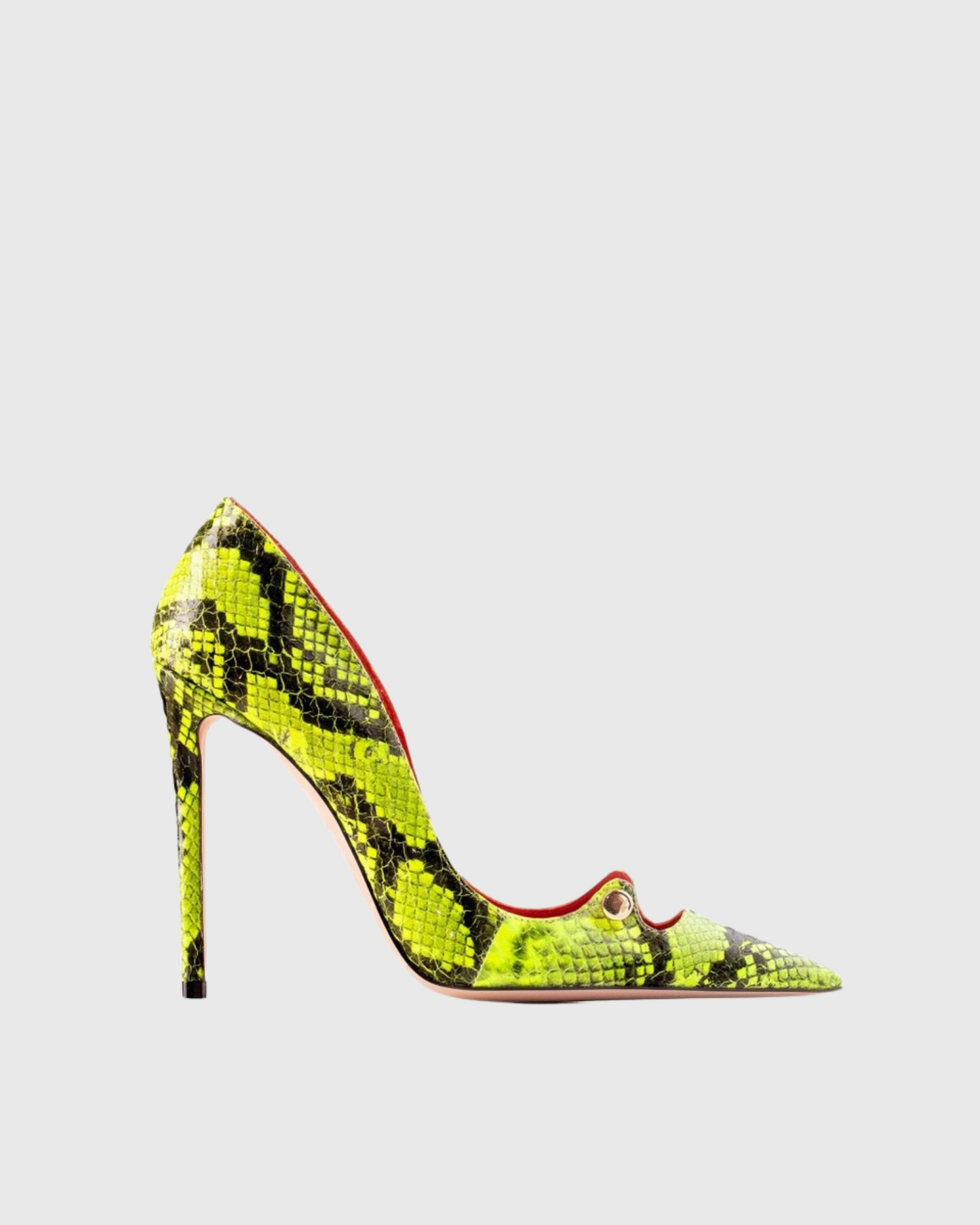 Sang Snake Print Metal Cutout Pumps