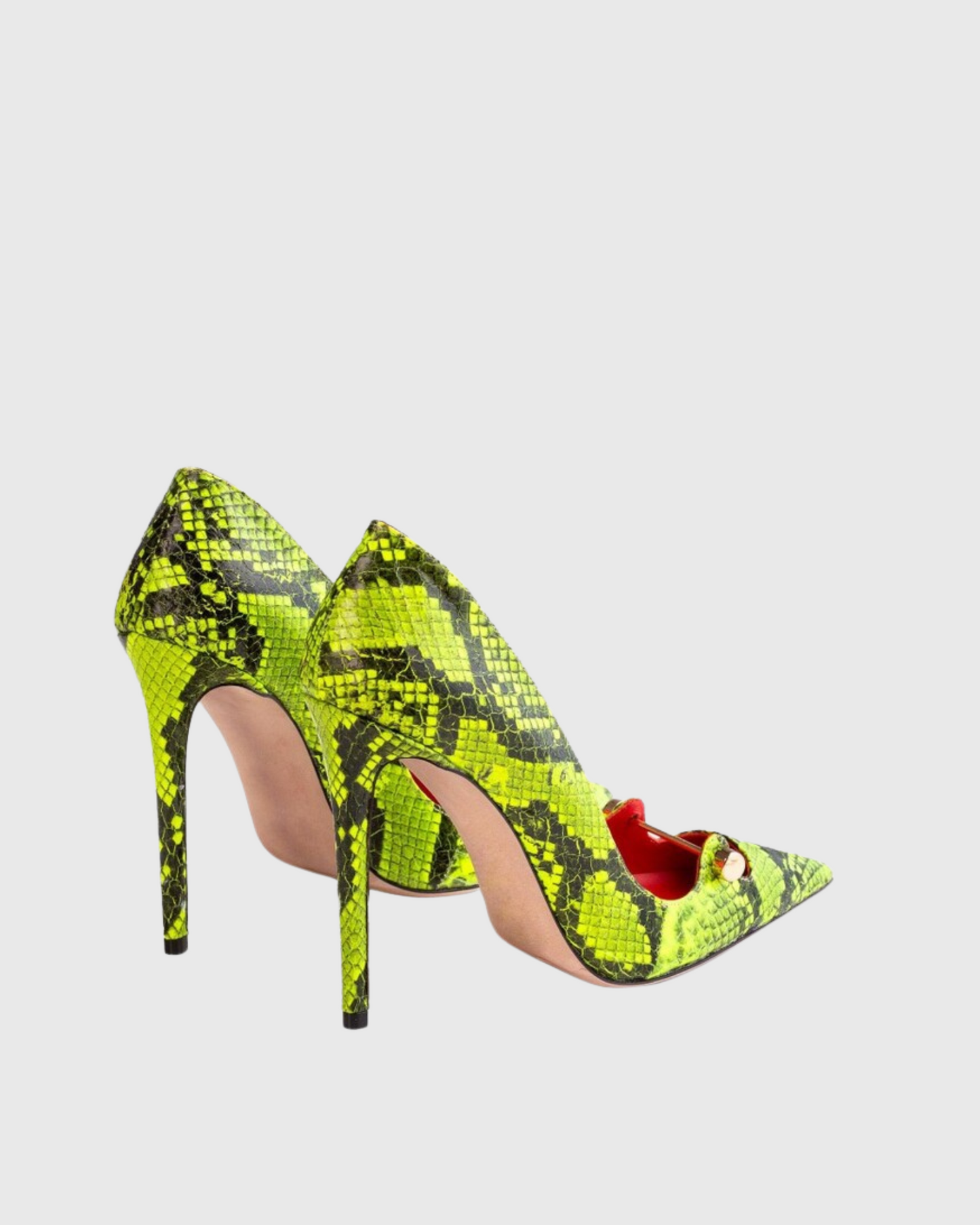 Sang Snake Print Metal Cutout Pumps