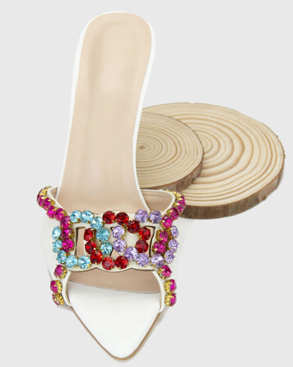 Sarah Color Rhinestone Slippers