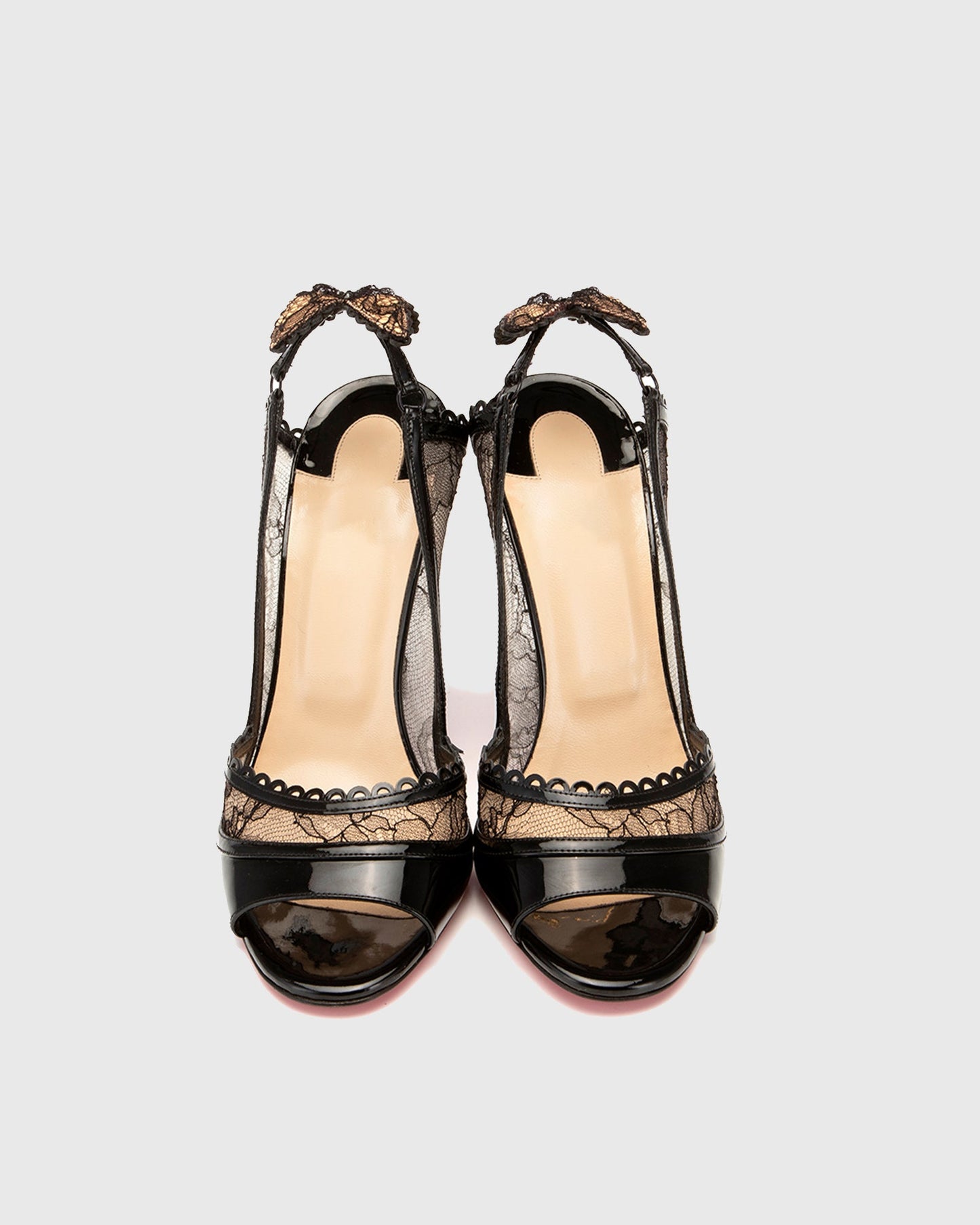 Sarai Lace Splicing Butterfly Slingback Sandals