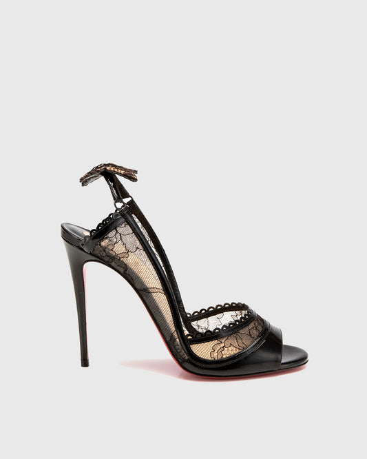 Sarai Lace Splicing Butterfly Slingback Sandals