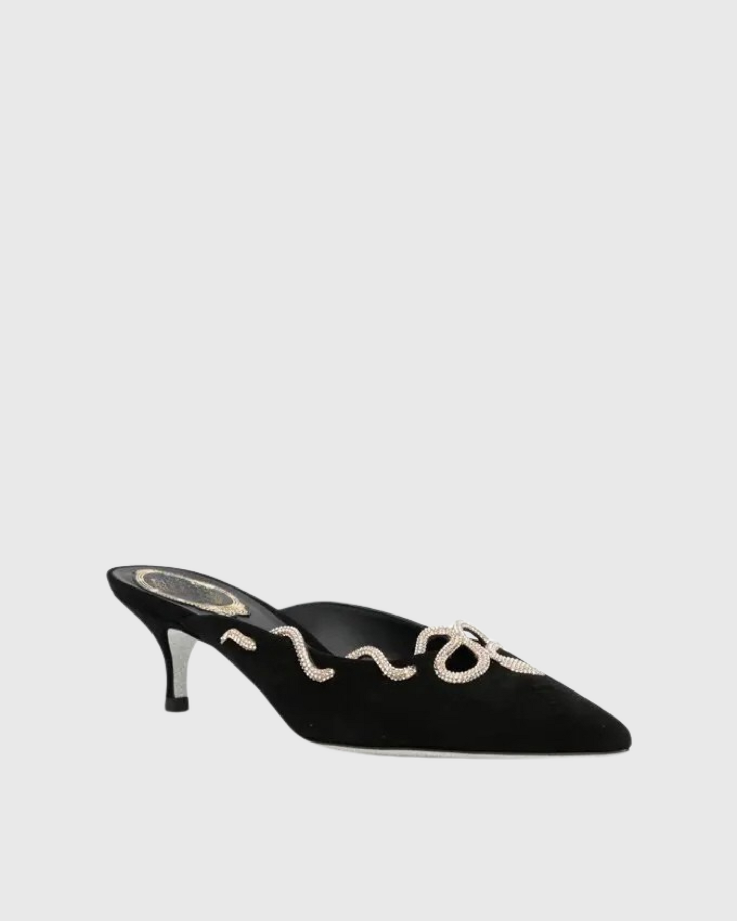 Sarni Snake Rhinestone Mules