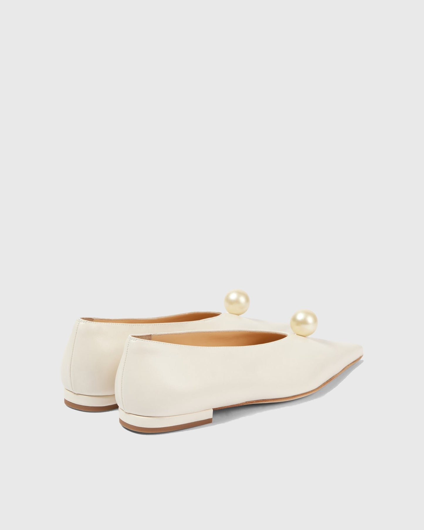 Savia Pearl Leather Pumps In White