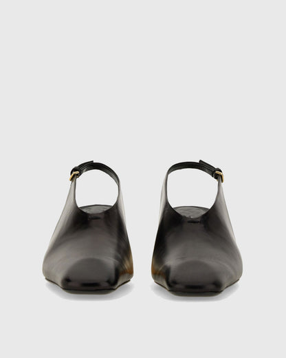 Seda Slingback Abstract Heels In Black