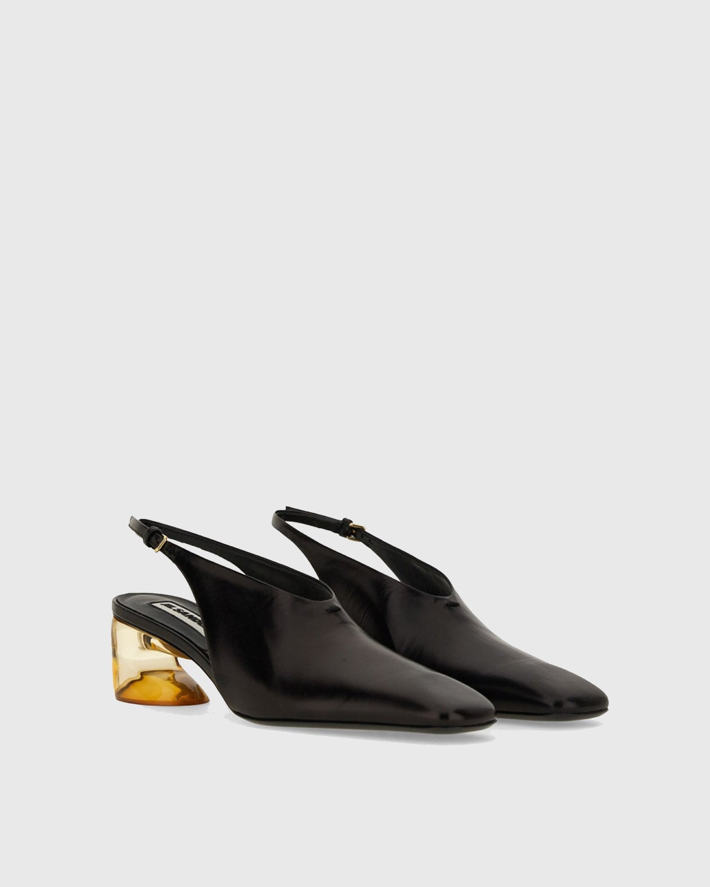 Seda Slingback Abstract Heels In Black