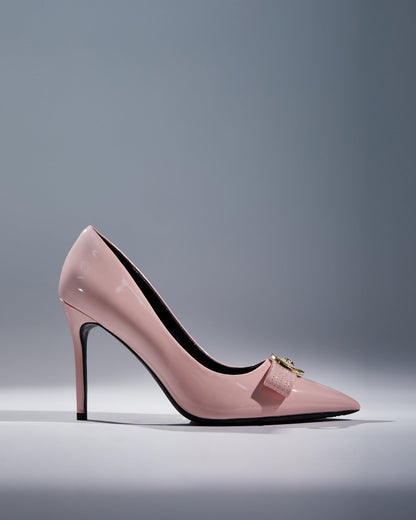 Miriana Buckle Bow Pumps In Pink