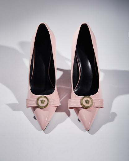 Miriana Buckle Bow Pumps In Pink