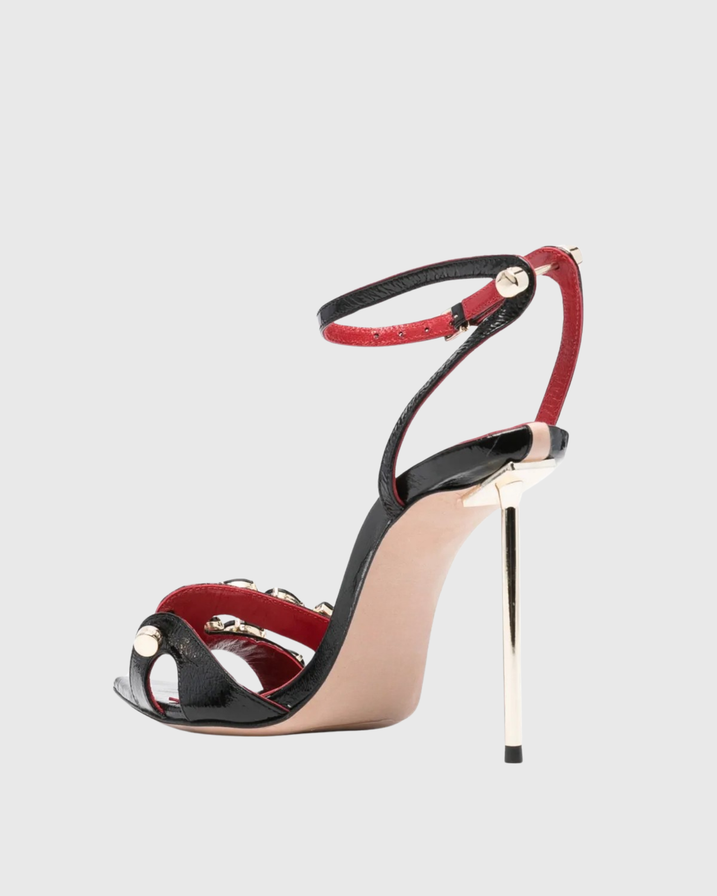 Sevyn Rhinestone Strap Sandals In Black