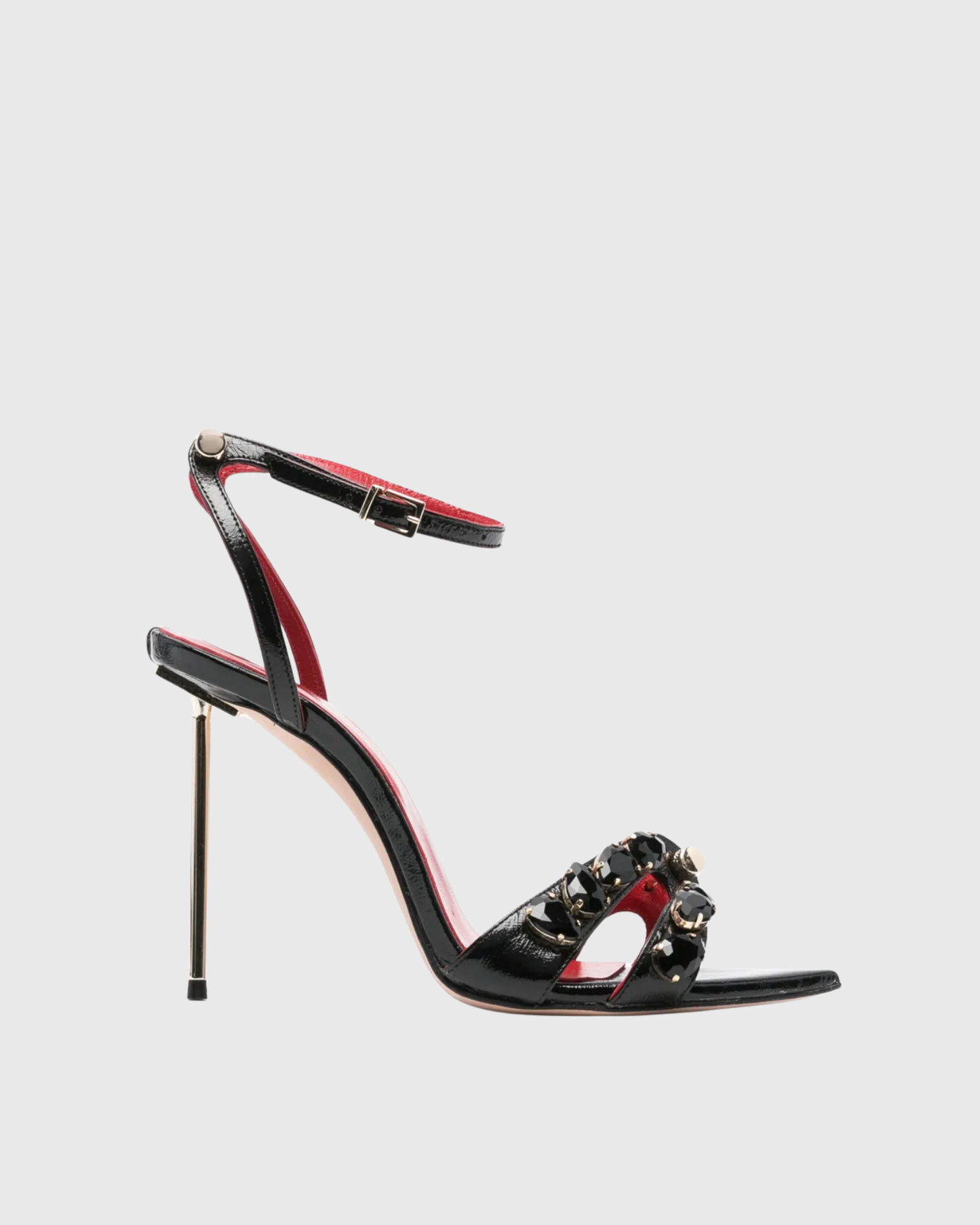 Sevyn Rhinestone Strap Sandals In Black