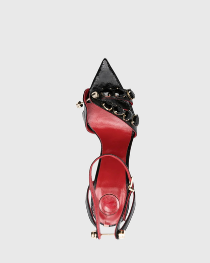 Sevyn Rhinestone Strap Sandals In Black