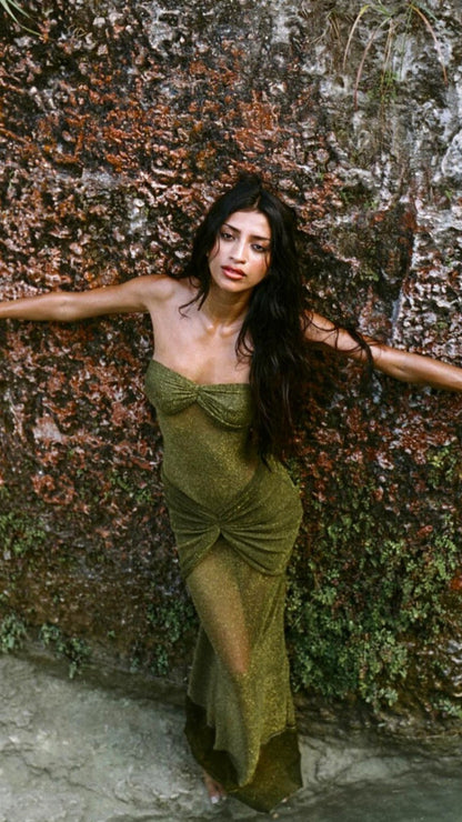 Sexy Bodycon Mermaid Prom Dress With Champagne Lining