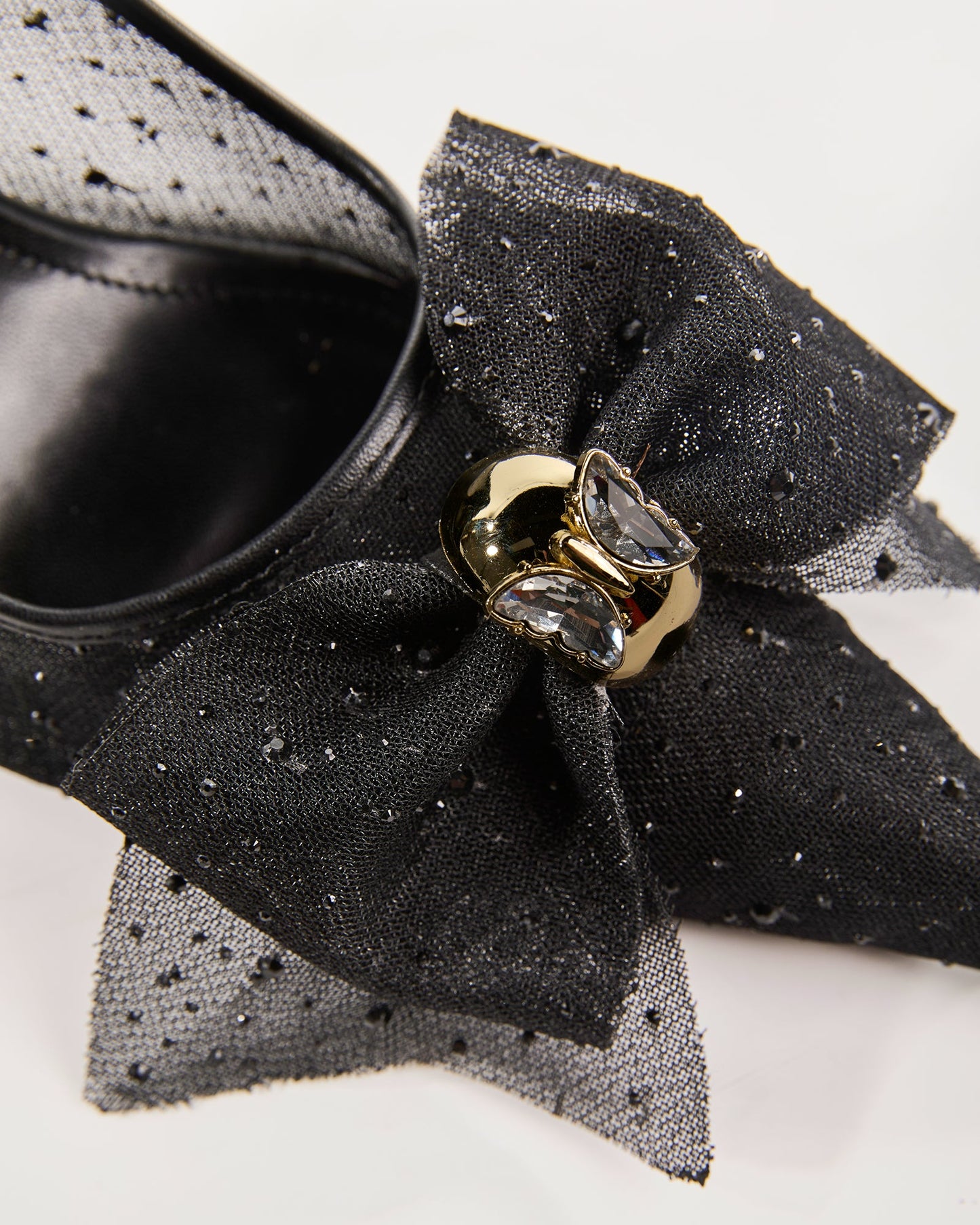 Shani Mesh Polka Dot Bow Pumps