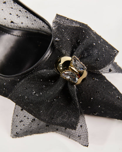 Shani Mesh Polka Dot Bow Pumps