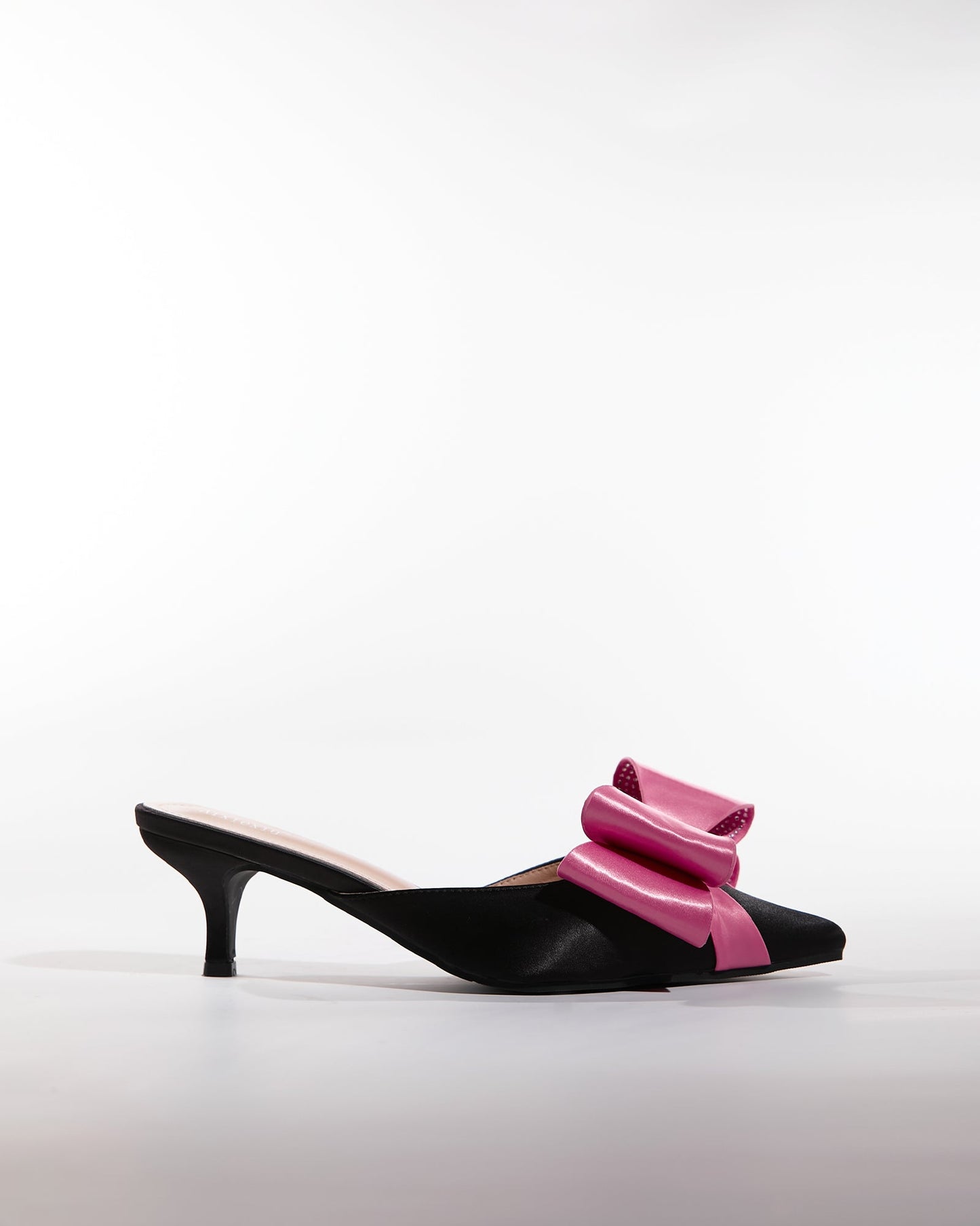 Siena Rhinestone Bow Satin Mules