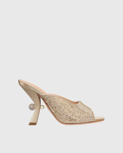 Sierra Rhinestone Ball Mules