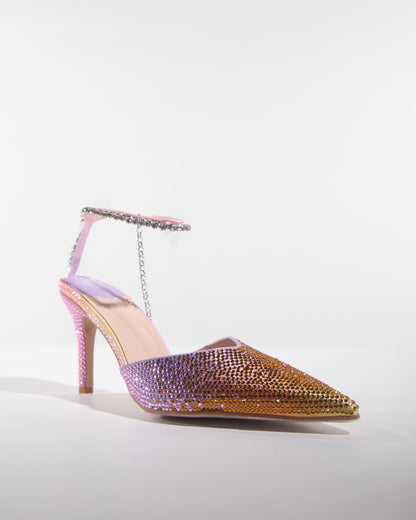 Silva Rhinestone Embellished Pumps In Gradient Color