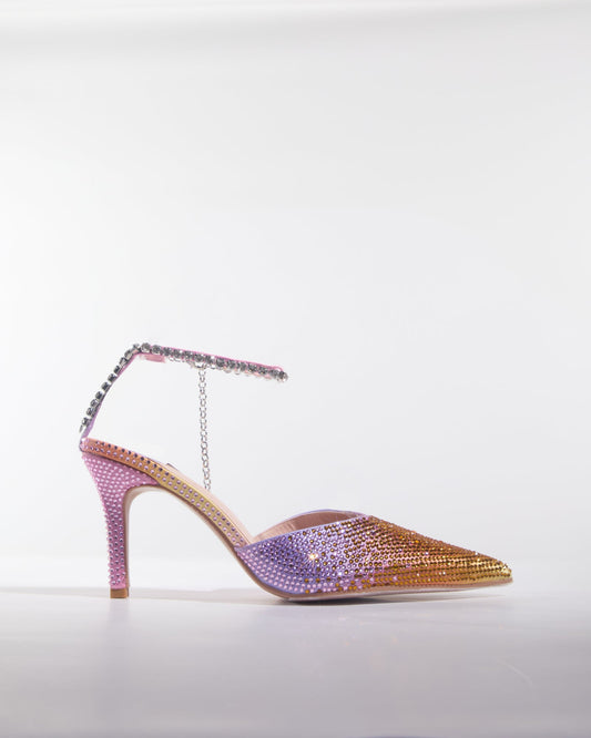 Silva Rhinestone Embellished Pumps In Gradient Color