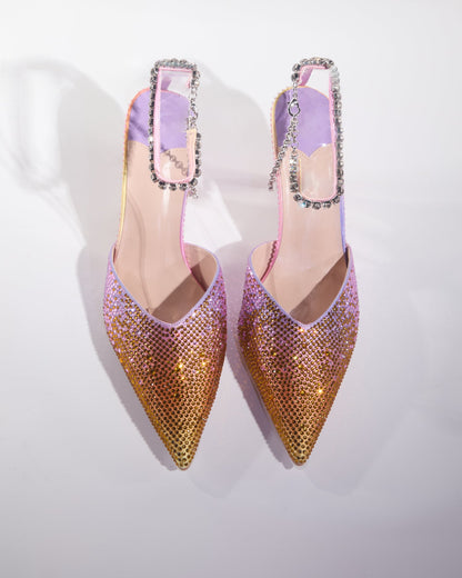 Silva Rhinestone Embellished Pumps In Gradient Color