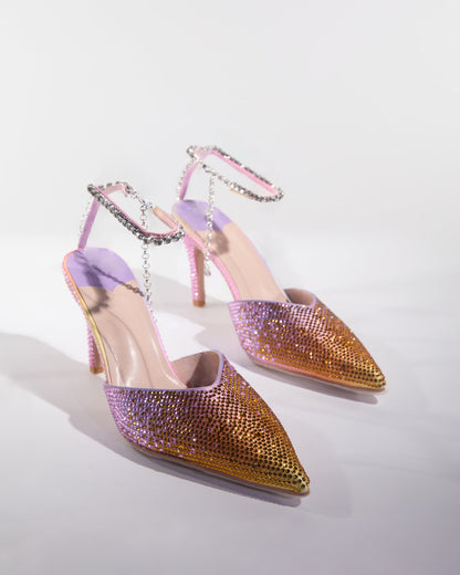 Silva Rhinestone Embellished Pumps In Gradient Color