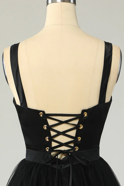 Sky Blue Tulle Cocktail Dress Tulle Homecoming Dresses