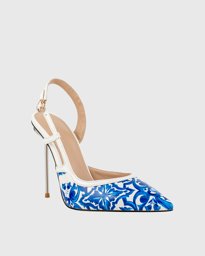 Sloan Blue Print Slingback Pumps