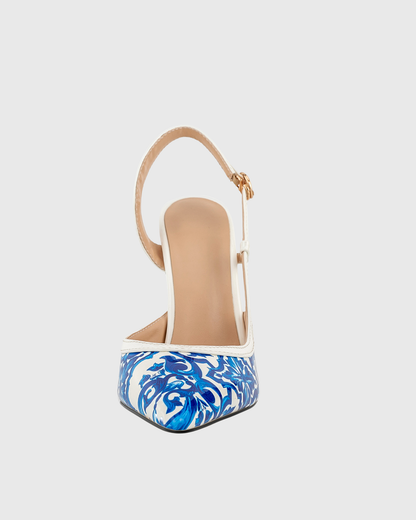 Sloan Blue Print Slingback Pumps