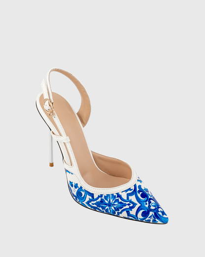 Sloan Blue Print Slingback Pumps