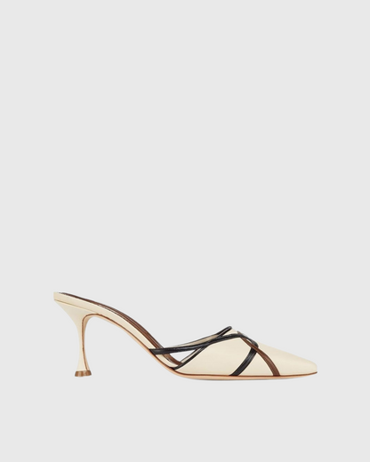 Sloane Illusion Mules In Apricot