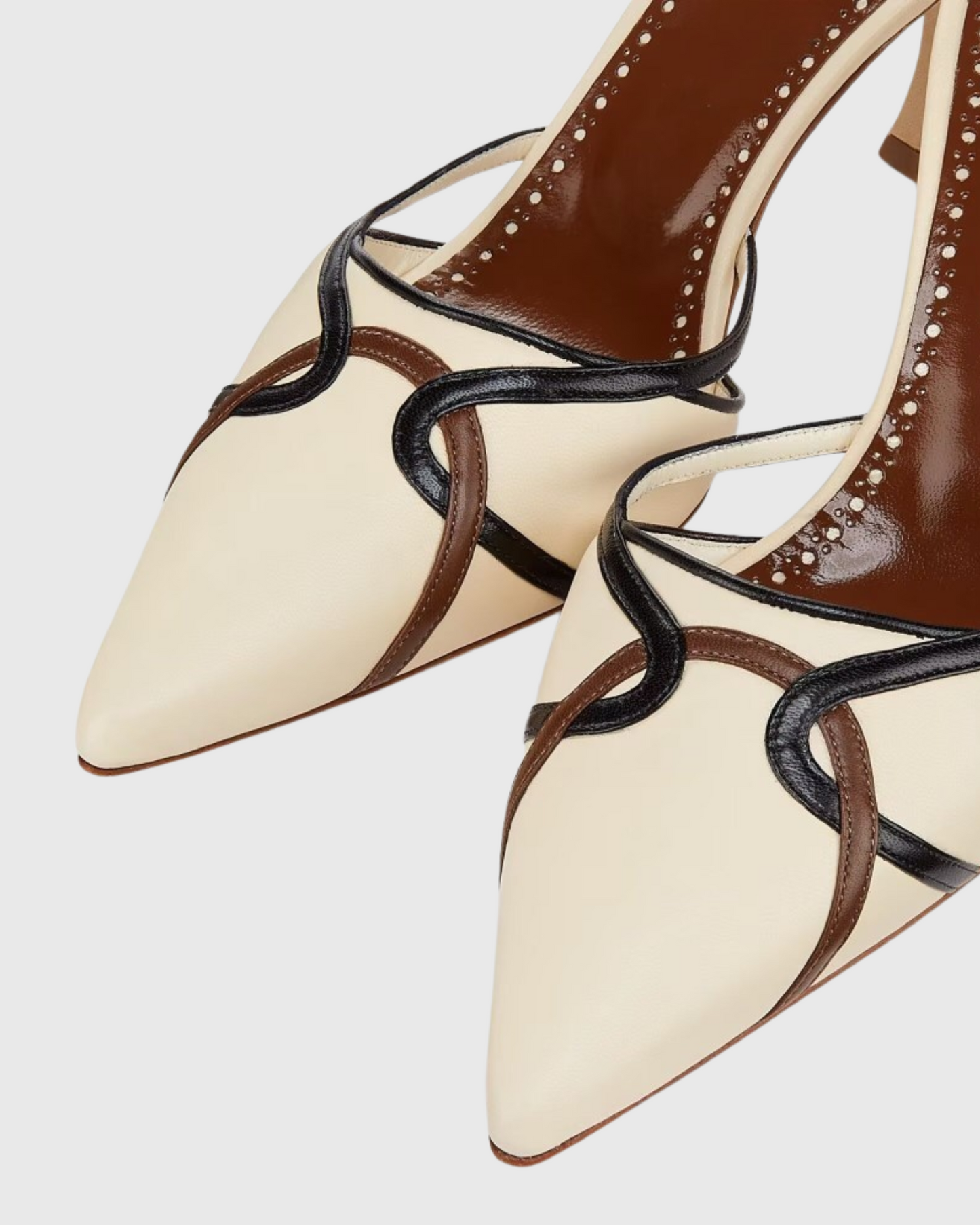 Sloane Illusion Mules In Apricot