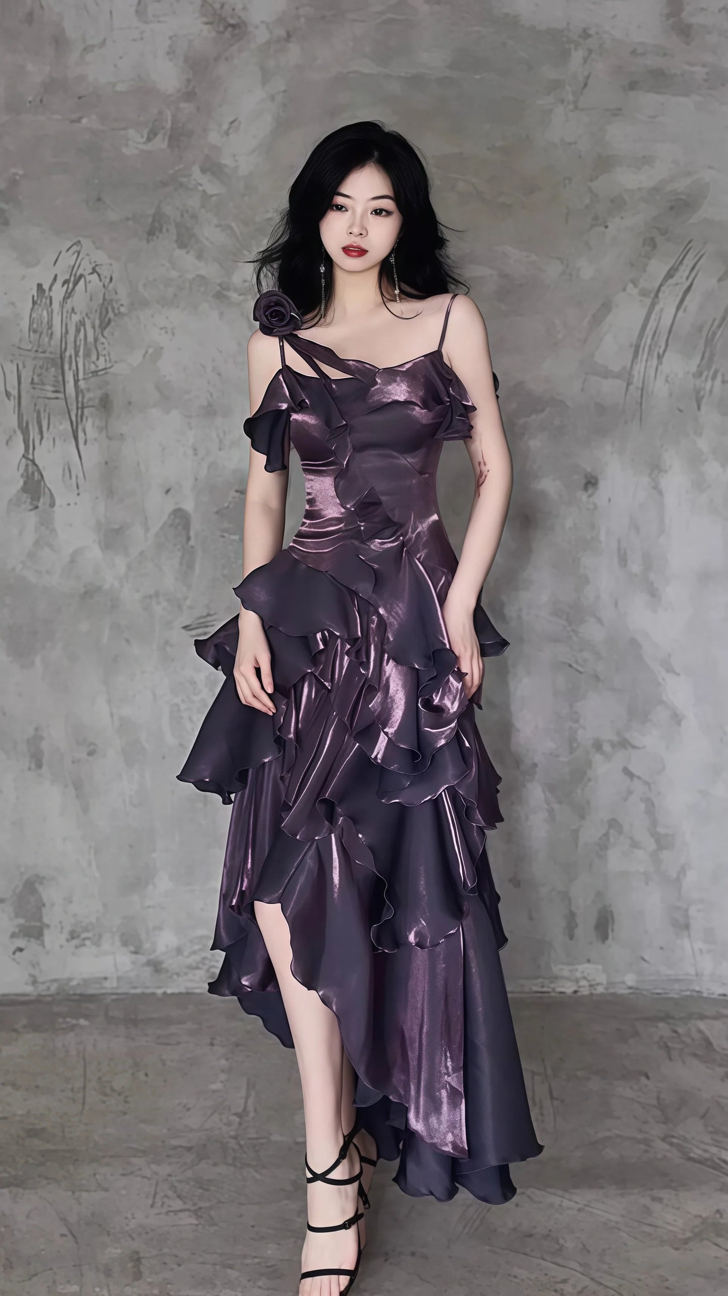 Sparkle Ruffle Prom Dresses, Causal Birthday Dresses, Dance Party Dress