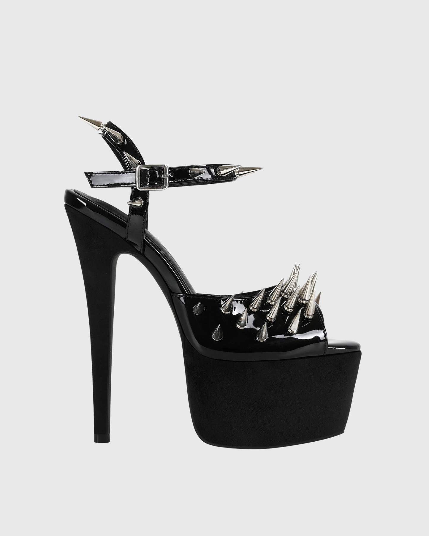 Stacey Spike Patent Leather Platform Sandals
