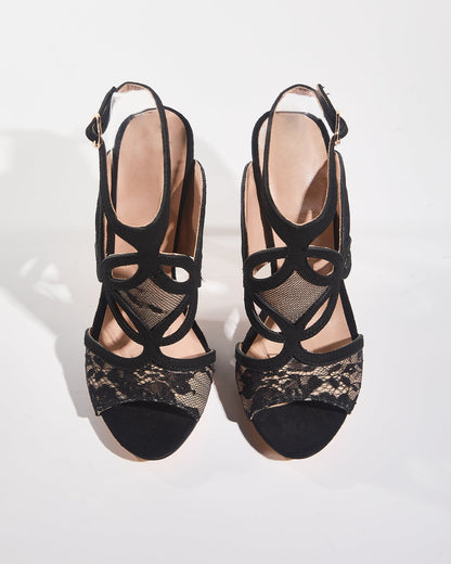 Sunday Lace Halter Strap Sandals