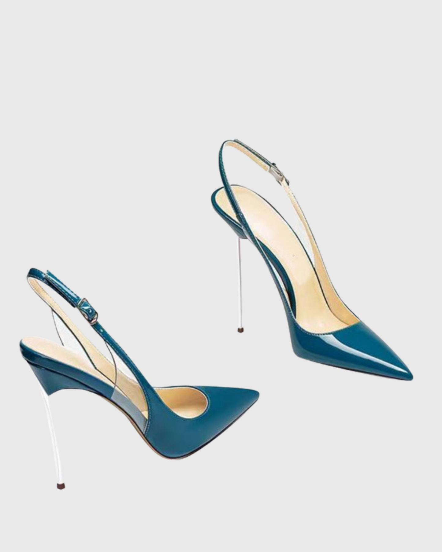 Sylvie Patent Leather Slingback Pumps In Blue