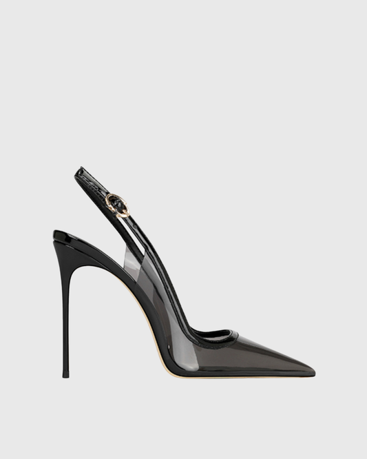 Sylvie Pvc Slingblack Pumps In Black
