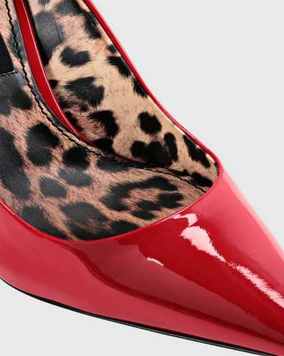 Taylor Leopard Print Pumps In Red