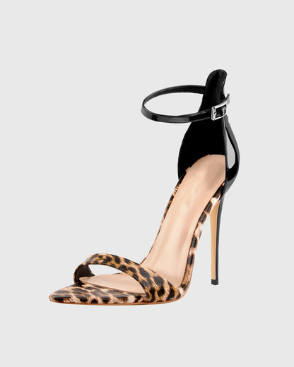 Tecla Leopard Print Sandals
