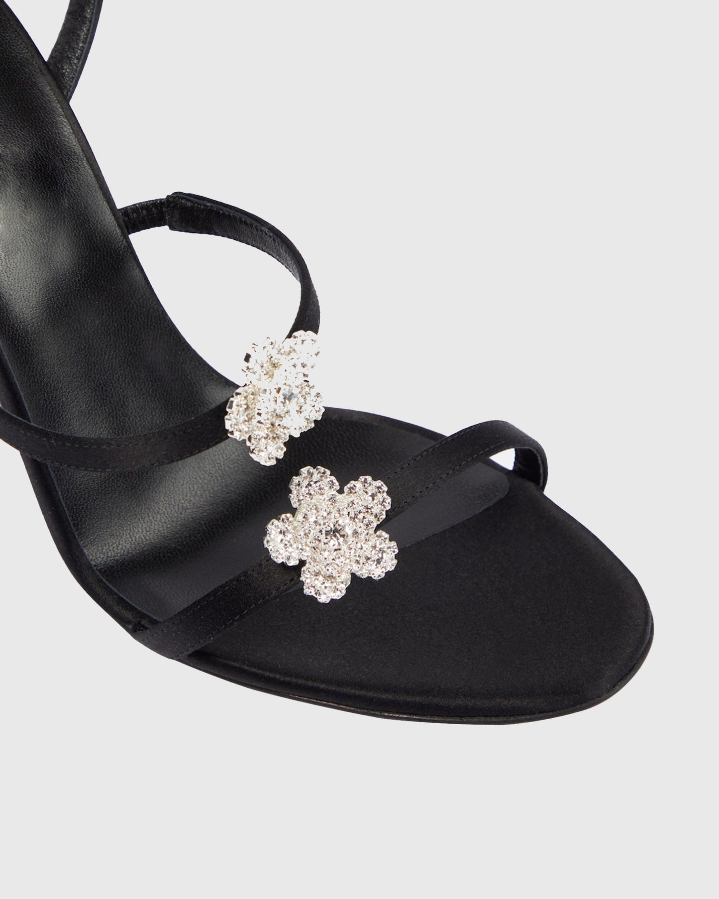 Teo Crystal Flower Strap Sandals