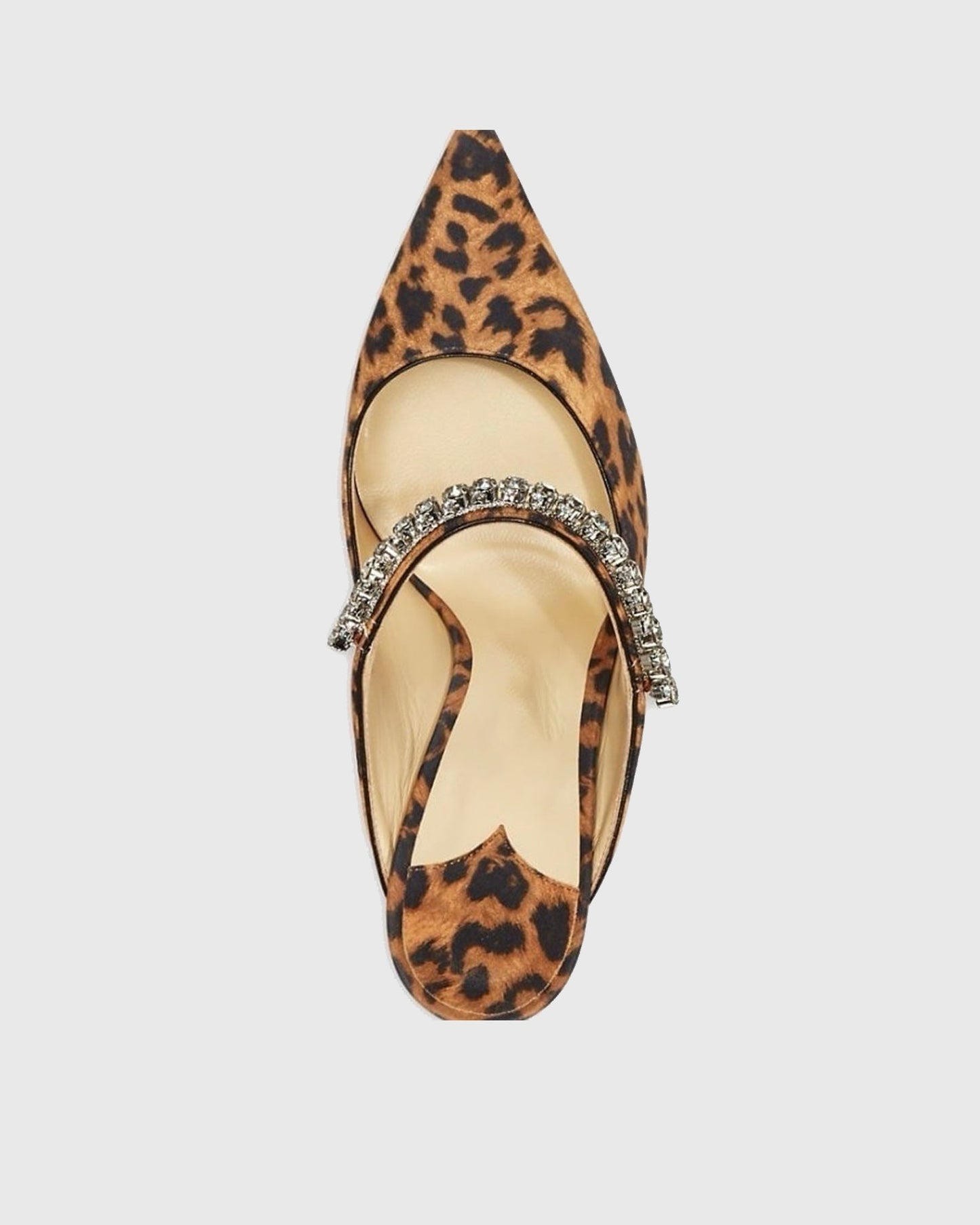 Terza Rhinestone Leopard Print Mules