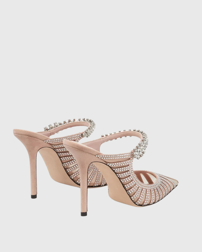 Terza Rhinestone Mesh Mules