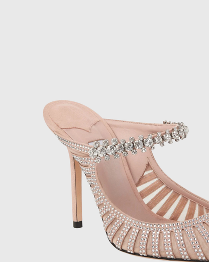 Terza Rhinestone Mesh Mules