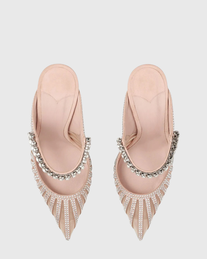 Terza Rhinestone Mesh Mules