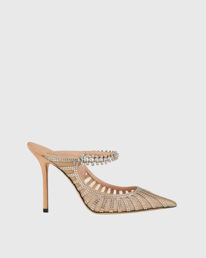 Terza Rhinestone Mesh Mules