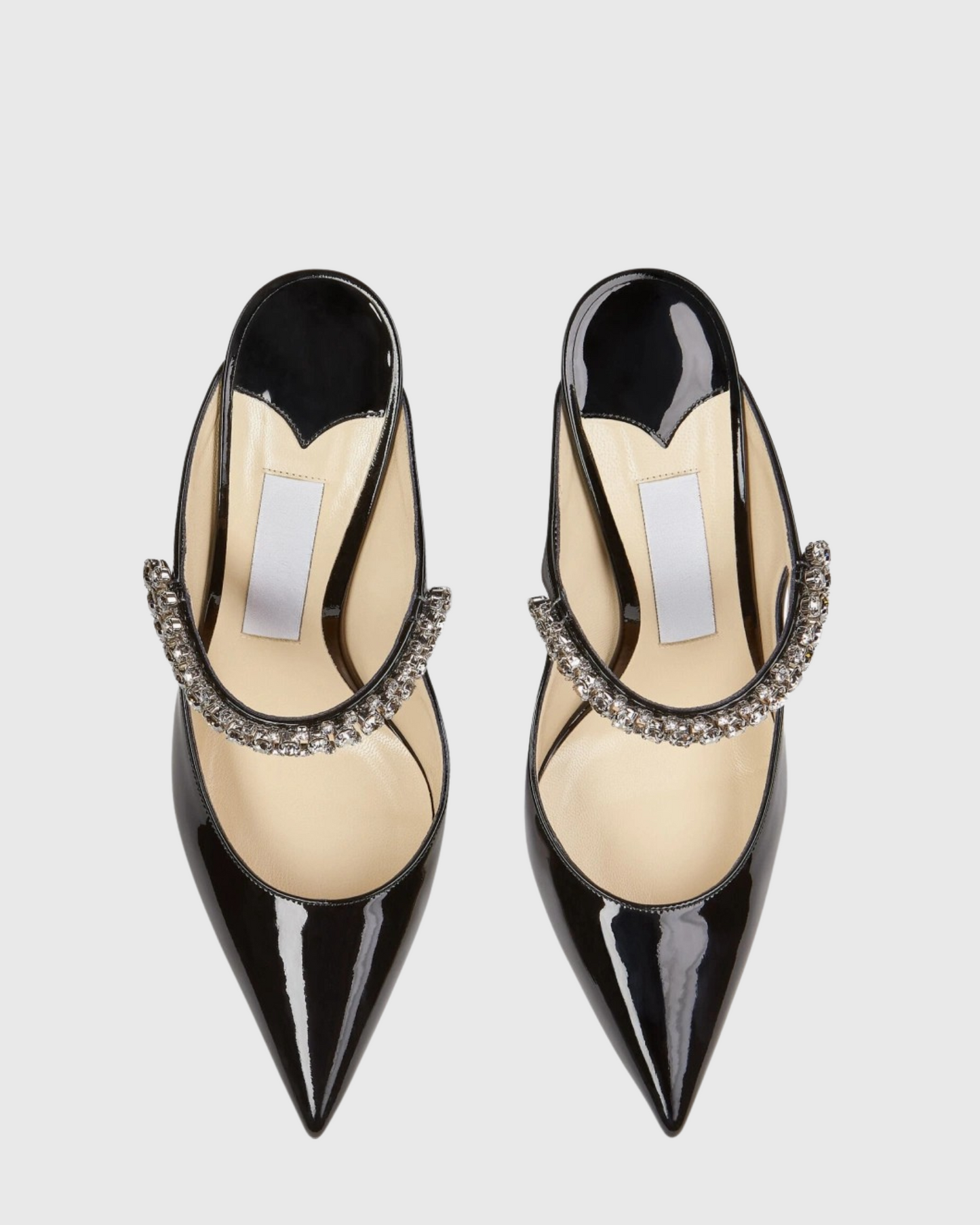 Terza Rhinestone Strap Mules In Black