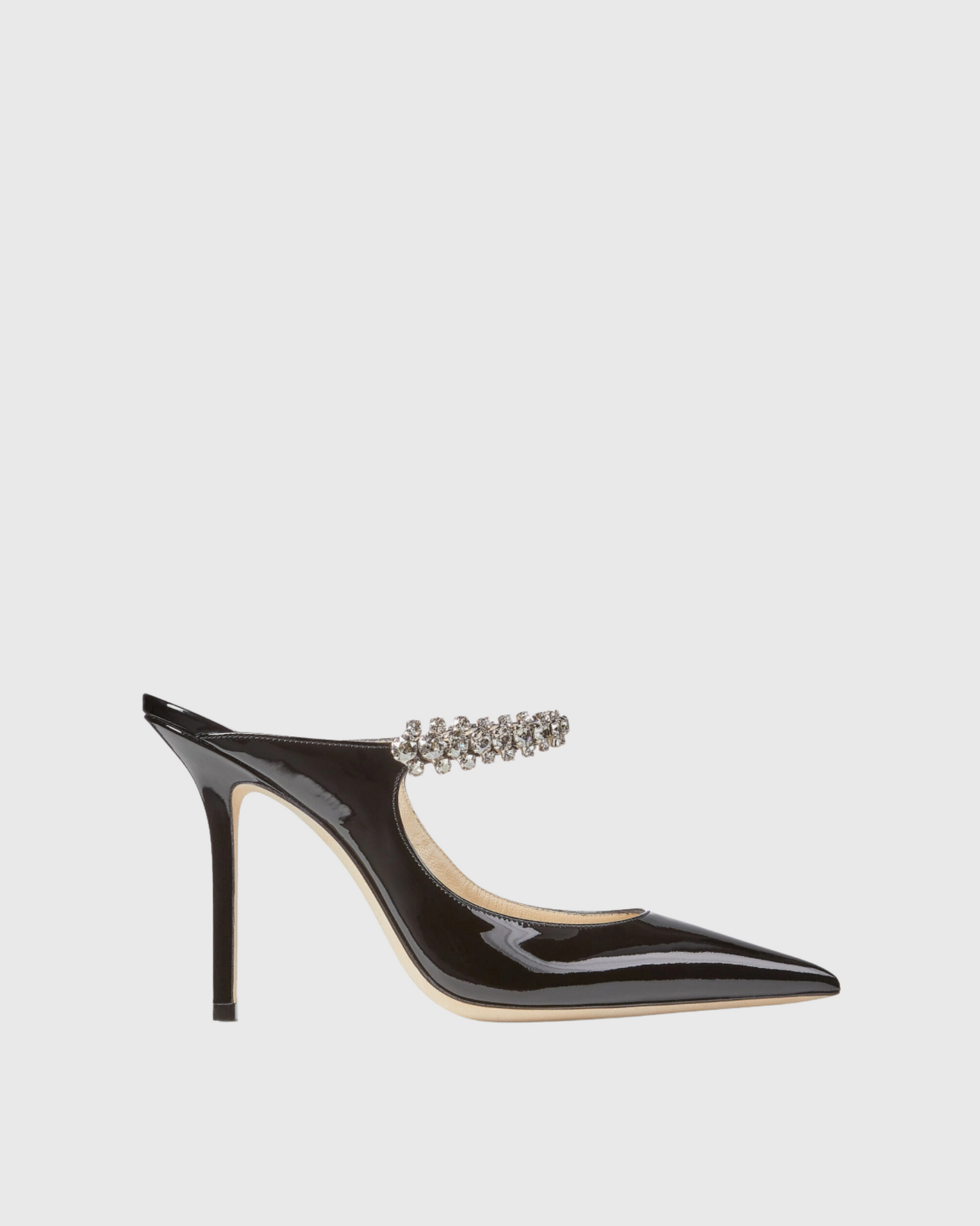 Terza Rhinestone Strap Mules In Black