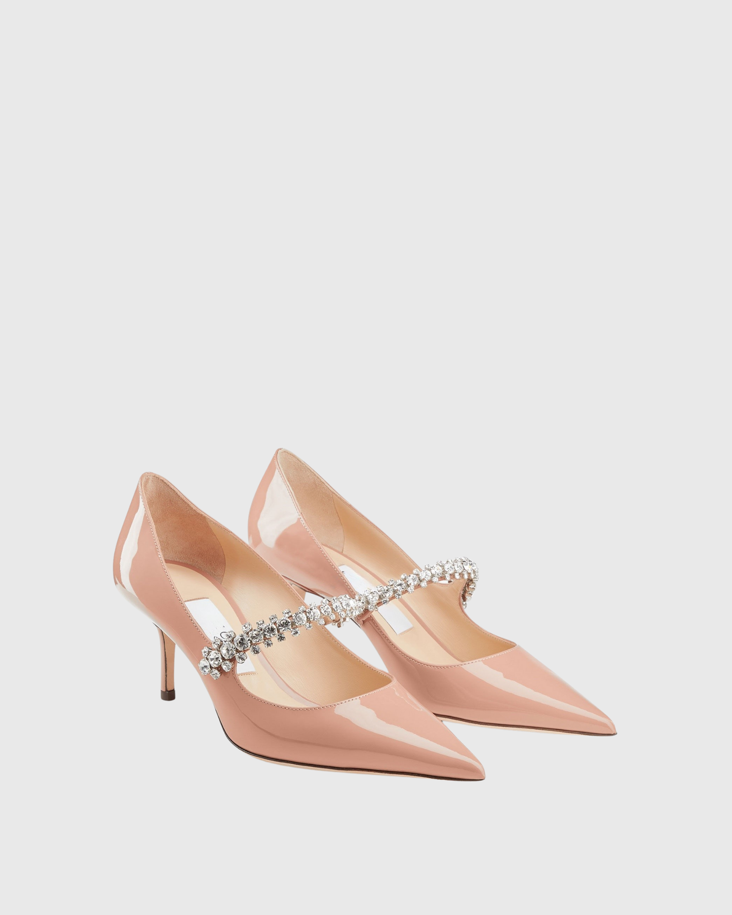 Terza Rhinestone Strap Pumps In Pink
